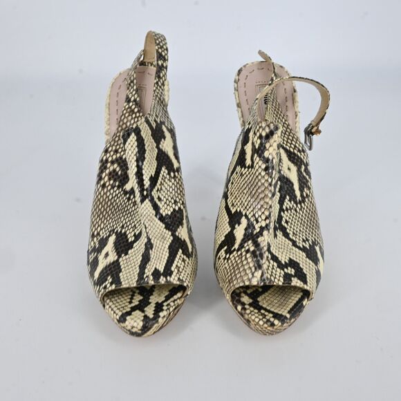 MIU MIU Snakeskin Platform Peep Toe Heels Size 39 - Picture 2 of 12